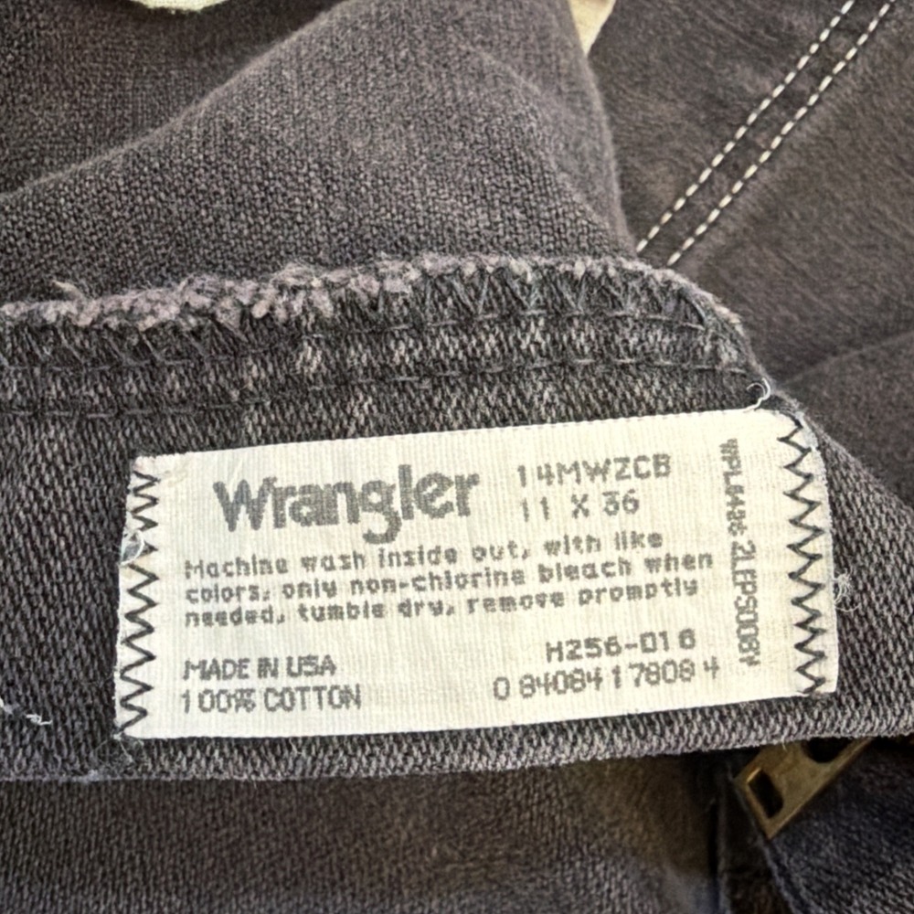 VTG Wrangler Woman's 14MWZCB 11X36 (28X34.5) Cowboy Cut Faded Black USA 1990's - Picture 9 of 16